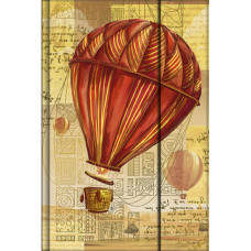 TACCUINO DA VINCI 14X21 CM CON DETTAGLI METAL E CHIUSURA MAGNETICA - 80 PAGINE - MONGOLFIERA